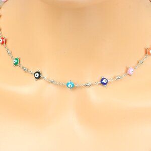 Multicolor Evil Eye Necklace